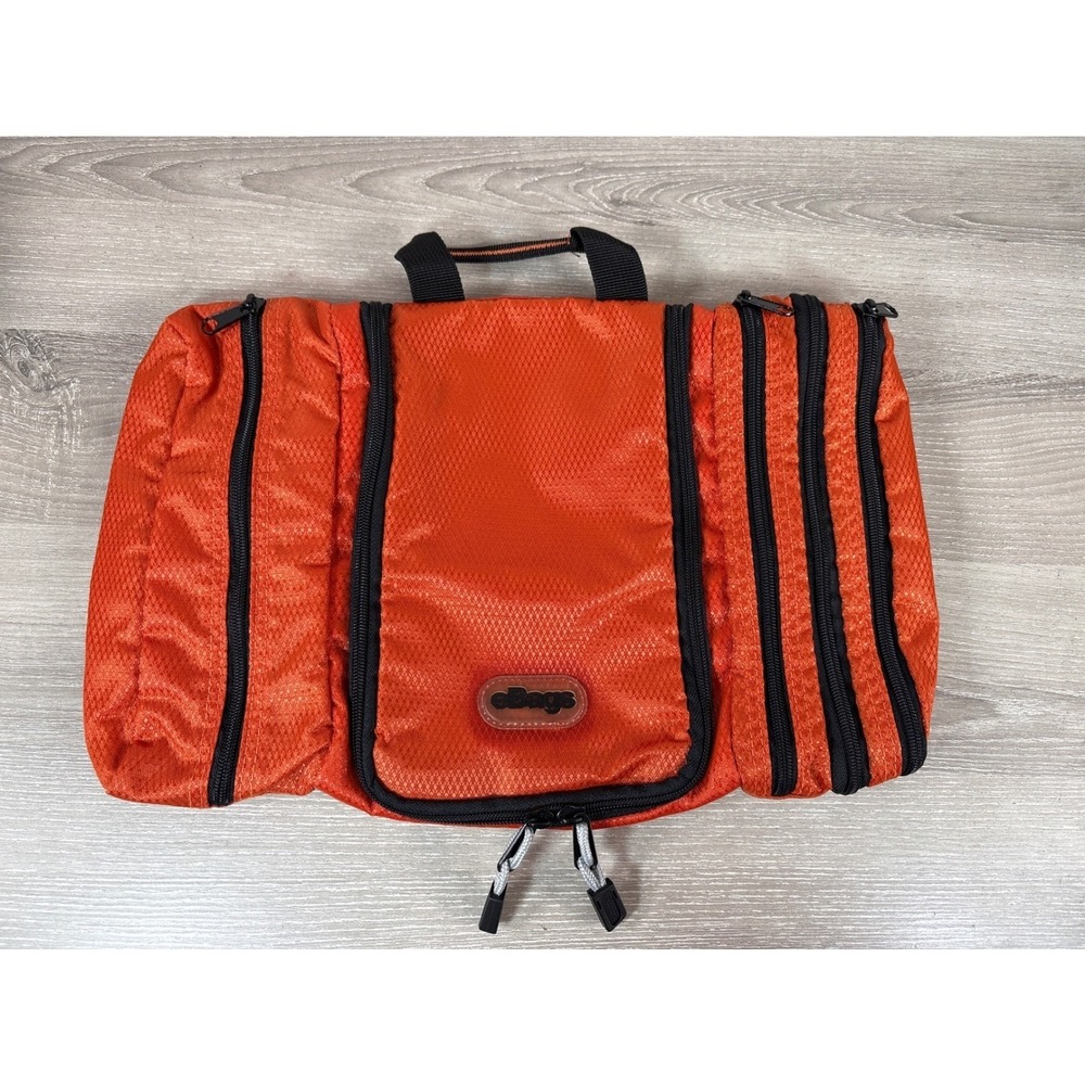eBags Pack-it-Flat Hanging Toiletry Kit Orange Techlite Ripstop Travel Organizer